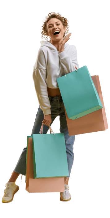 Girl With Shopping Bags