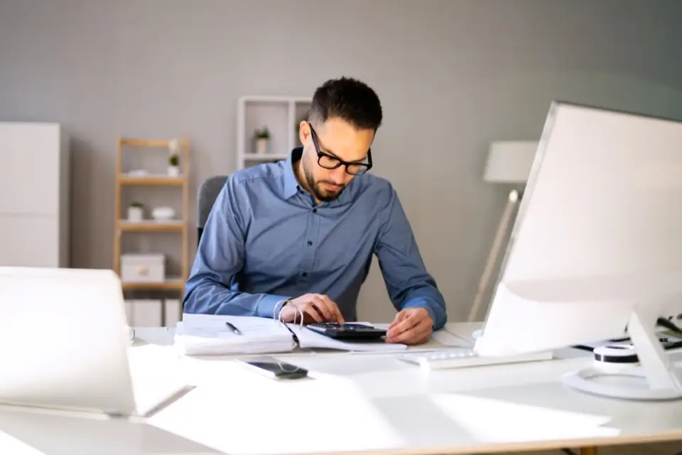 Man Working In Corporate Office