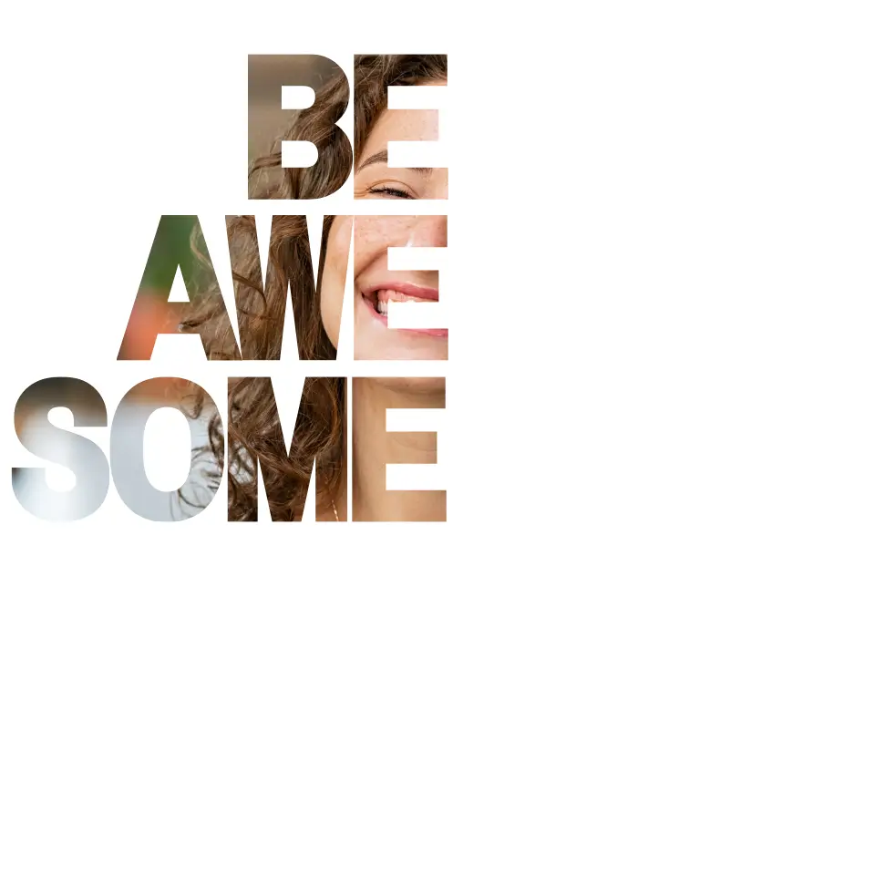 Be Awesome Text Overlay