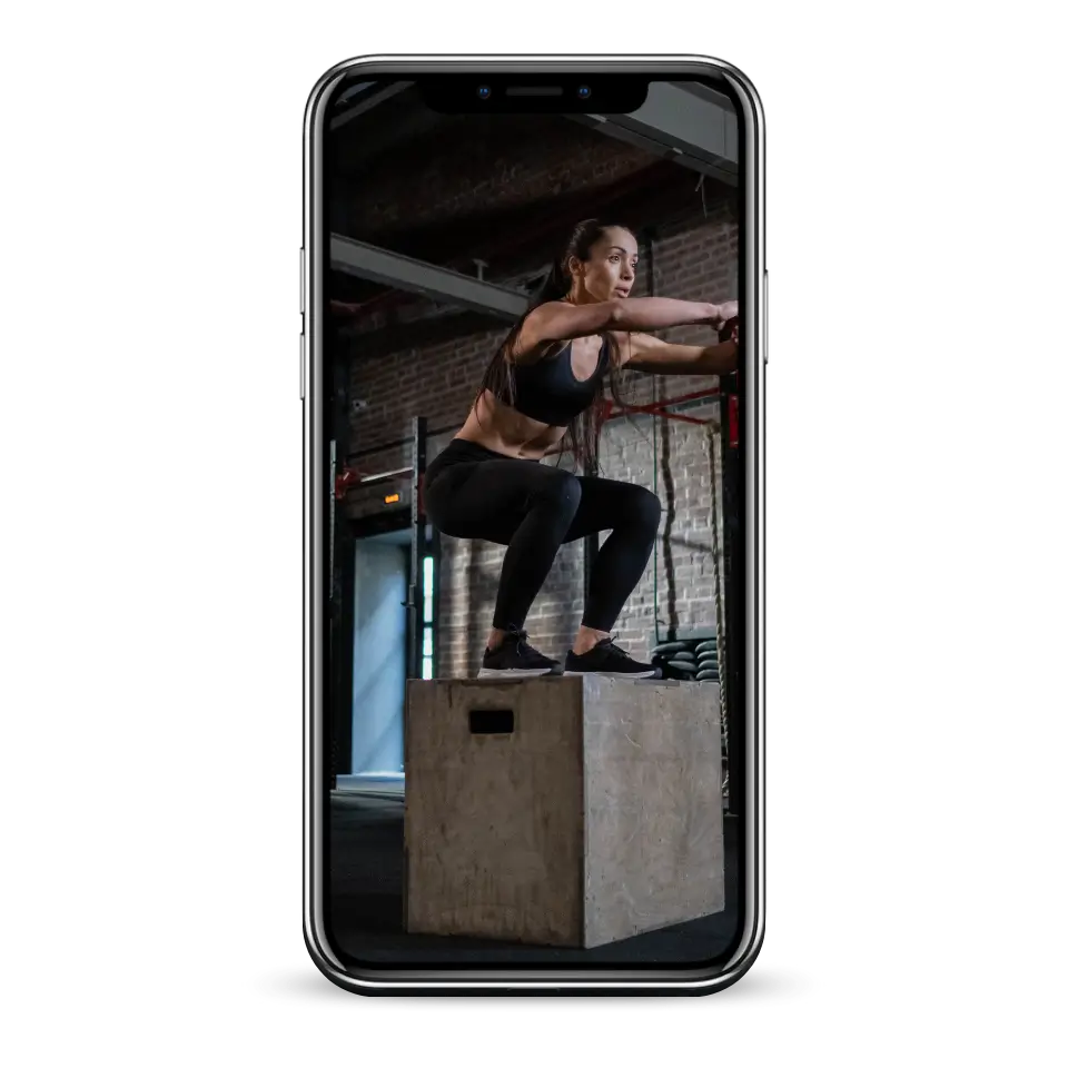 Girl Exercising In Gym Website On Mobile
