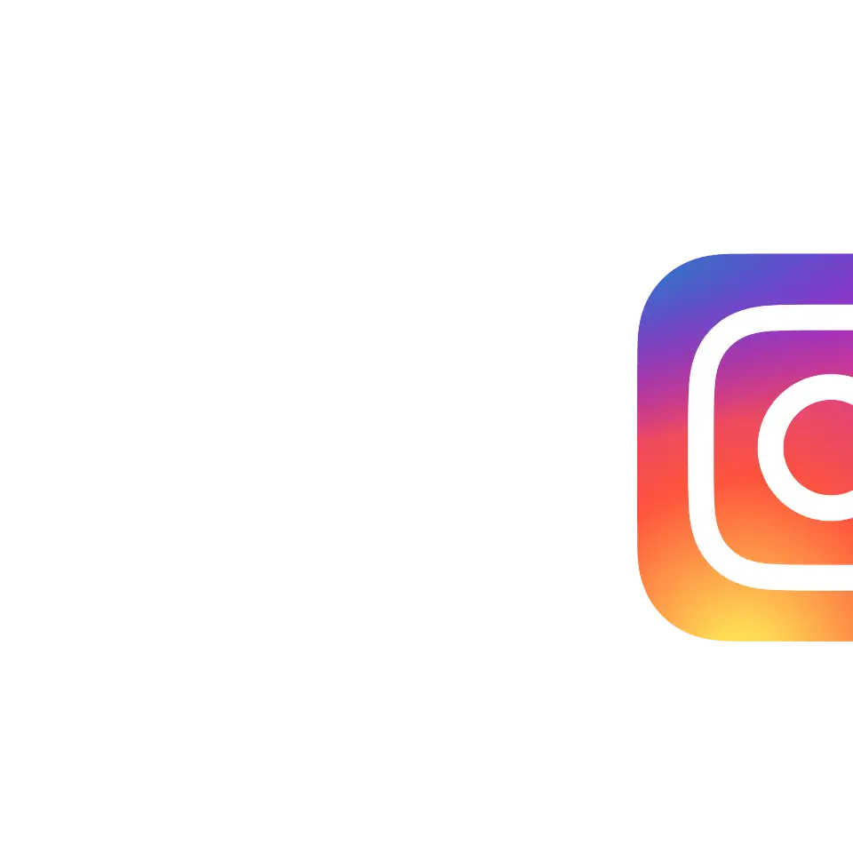 Instagram Logo Emerging From Right Side